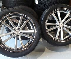 Guenion Niche wheels 22inch and tires Mercedes all S.U.V. chrome lip and silver spokes - Image 4/10