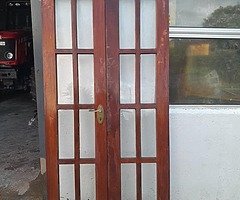 Mahogany glass doors