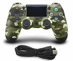 Double-Shock 4 Wireless Controller Gamepad For Ps4 -GREEN CAMOUFLAGE