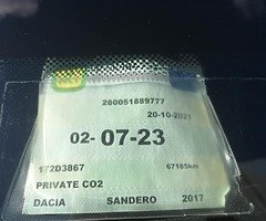 172 Dacia Sandero 1.0ltr With Tax and Nct - Image 7/10