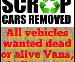 Scrap car removed today p.m