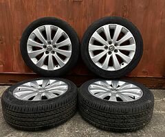2013 VAUXHALL ASTRA J ALLOY WHEEL SET 215/50 R17