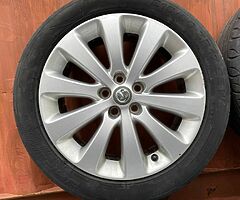 2013 VAUXHALL ASTRA J ALLOY WHEEL SET 215/50 R17