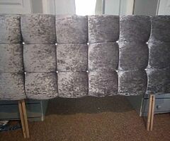 Velvet plush headboard 5 ft