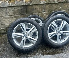 Audi Q3 19inch genuine alloy wheels with good tyres for sale