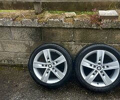 Seat ,Vw,skoda 17inch genuine alloy wheels with good tyres for sale - Image 3/6