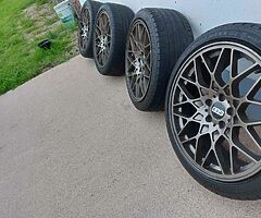 Bbs 666 style alloys 19" 5x112 staggered