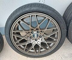 Bbs 666 style alloys 19" 5x112 staggered - Image 4/6