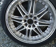 Set of alloys 17s and 2 brand new 15 tyres - Image 3/9
