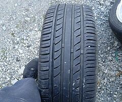 Set of alloys 17s and 2 brand new 15 tyres - Image 7/9
