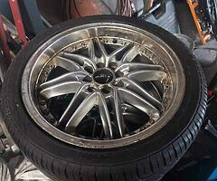 Set of alloys 17s and 2 brand new 15 tyres - Image 8/9