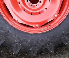 Tractor tyres off kubota new
