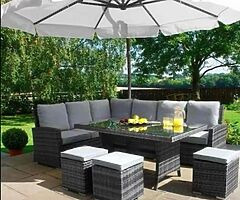 9 SEATER CORNER GARDEN SOFA SET / DELIVERY 