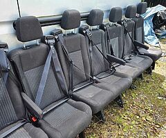 Ford transit mk8 and custom minibus and crew van seats all are in perfect condition complete with se
