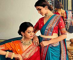 Beautiful peacock saree