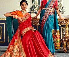Beautiful peacock saree