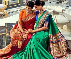 Beautiful peacock saree - Image 4/10