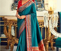 Beautiful peacock saree - Image 7/10