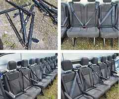 Ford transit mk8 and custom minibus and crew van seats all are in perfect condition complete with se