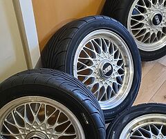 Rare Bbs orginal mx5 alloys ad08 tyres