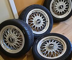Rare Bbs orginal mx5 alloys ad08 tyres