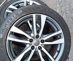 Audi a6 a4 19inch genuine alloy wheels with tyres for sale - Image 4/5