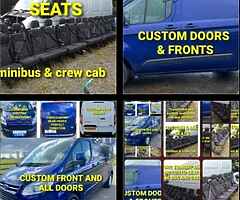 TRANSIT MK8 & CUSTOM PANELS
COMPLETE FRONTS 
ALL DOORS 
ALLOY WHEELS 
SIDE BARS ...