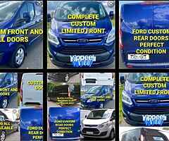 TRANSIT MK8 & CUSTOM PANELS
COMPLETE FRONTS 
ALL DOORS 
ALLOY WHEELS 
SIDE BARS ...