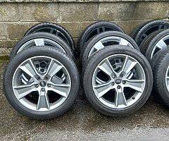 Audi vw skoda 18inch genuine alloy wheels with good tyres for sale
