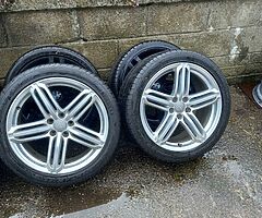 Audi Vw 19inch genuine alloy wheels with good tyres for sale - Image 3/4