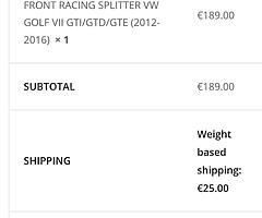 Front Splitter VW Golf GTI Mark 7 NEW