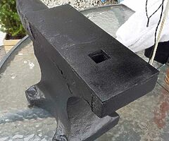 Old anvil very heavy painted black size 15ins x 8 half ins collect in kilcock