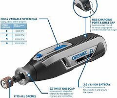 85€ Dremel Cordless Rotary Tool 3.6 V, Multi Tool Kit with 15 Accessories, Variable Speed - Image 7/8