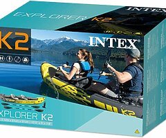 259€ 2-Person Inflatable Kayak Set with Aluminum Oars and High Output Air Pump - Image 4/7