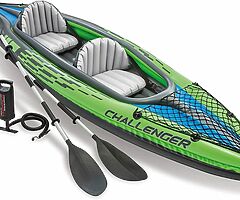 259€ 2-Person Inflatable Kayak Set with Aluminum Oars and High Output Air Pump - Image 6/7