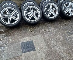 Audi A4,A5,A6 18inch genuine alloy wheels with good tyres for sale