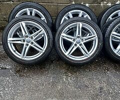 Audi A4,A5,A6 18inch genuine alloy wheels with good tyres for sale