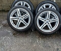 Audi A4,A5,A6 18inch genuine alloy wheels with good tyres for sale - Image 7/8