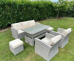 LUXURY GARDEN SOFA SET + RISING DINING TABLE / DELIVERY 