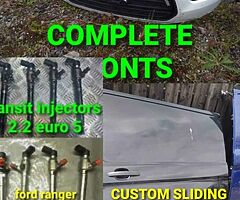 TRANSIT MK8 & CUSTOM PANELS
COMPLETE FRONTS 
ALL DOORS 
ALLOY WHEELS 
SIDE BARS ...