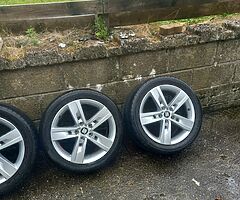 Vw audi a3 skoda seat 18inch genuine alloy wheels with good tyres for sale