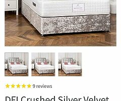 Bramd new cush bilvet bed wirh dimomds on jead blard