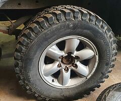 2 alloys with tyres allterain 16 inch