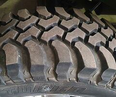 2 alloys with tyres allterain 16 inch