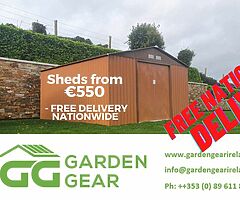 STEEL GARDEN SHEDS - HIGH QUALITY : FREE DELIVERY NATIONWIDE