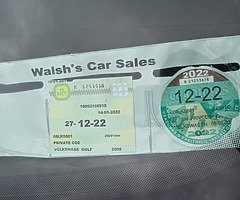 2008 VOLKWAGEN GOLF 1.9TDI 5 SPEED MANUAL NCT AND TAXED - Image 9/10