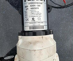 Water pump  for caravan or motor home