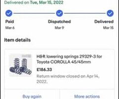 Lowering springs e12 NEW