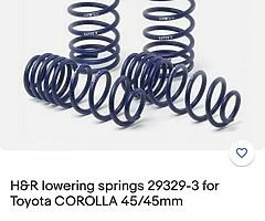 Lowering springs e12 NEW