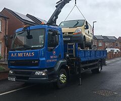 WE BUY ALL SCRAP VEHICLES